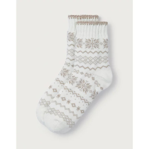 Stitch Detail Fair Isle Bedsock | The White Company UK & ROW