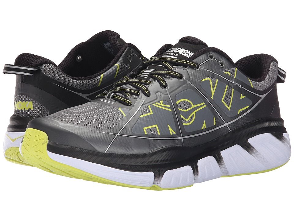 Hoka One One - Infinite (Grey/Citrus) Men's Running Shoes | Zappos