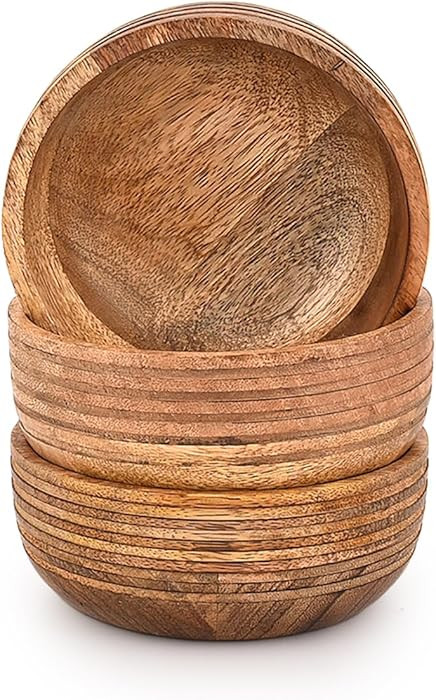 Bowl Set Mango Wood for Kitchen Bowls for Entertaining Center Table Décor Perfect for Nuts, Cand... | Amazon (US)