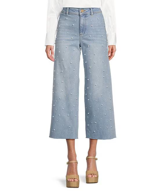 Antonio MelaniAlexandra Pearl Wide Leg Crop Denim Jeans$129.00Rated 5 out of 5 starsRated 5 out o... | Dillard's