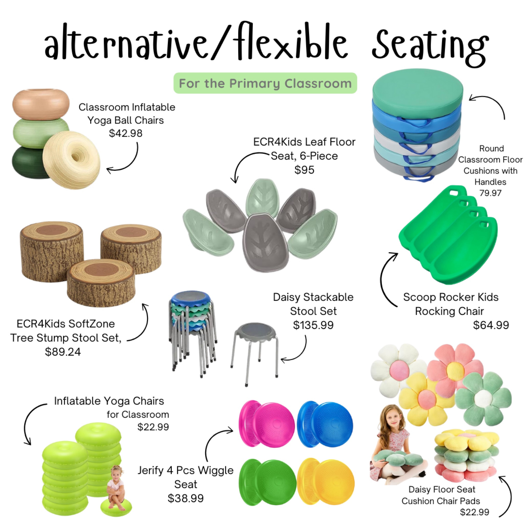 “Transform your classroom with flexible seating options that keep students engaged and comfortable! From wobble stools to cozy floor cushions, I’m sharing my top picks for alternative classroom seating on Like to Know It. Shop now for a more dynamic and student-friendly space! #FlexibleSeating #ClassroomSetup #TeacherLife #LTKClassroom #elementaryschoolteacher #teacher