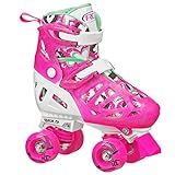 Trac Star Youth Girl's Adjustable Roller Skate White/Pink Size Medium (12-2) | Amazon (US)