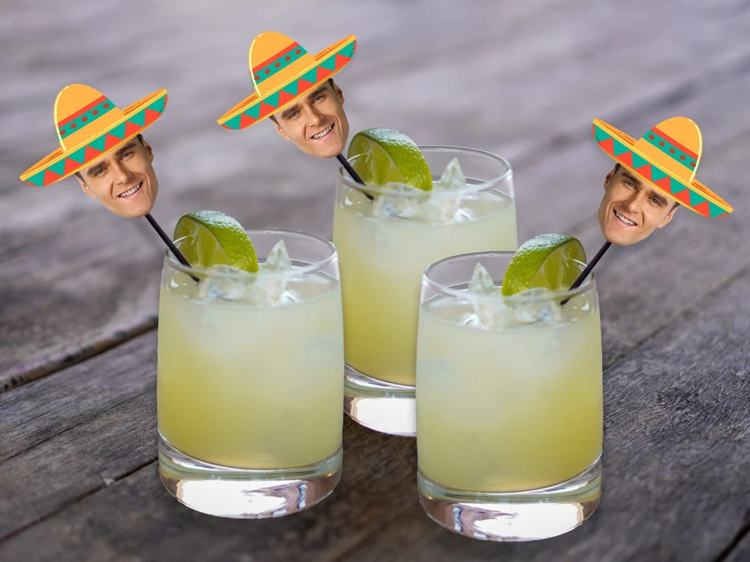 Fiesta Drink Stirrers With Face and Sombrero Stir Sticks - Etsy | Etsy (US)