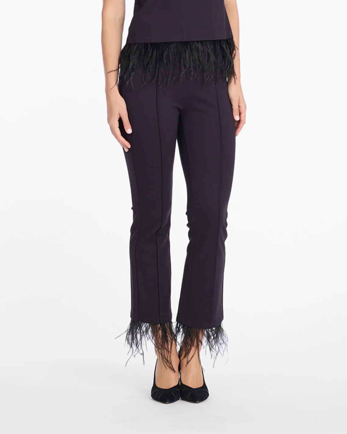 Trousers with Feather Trim | Draper James (US)