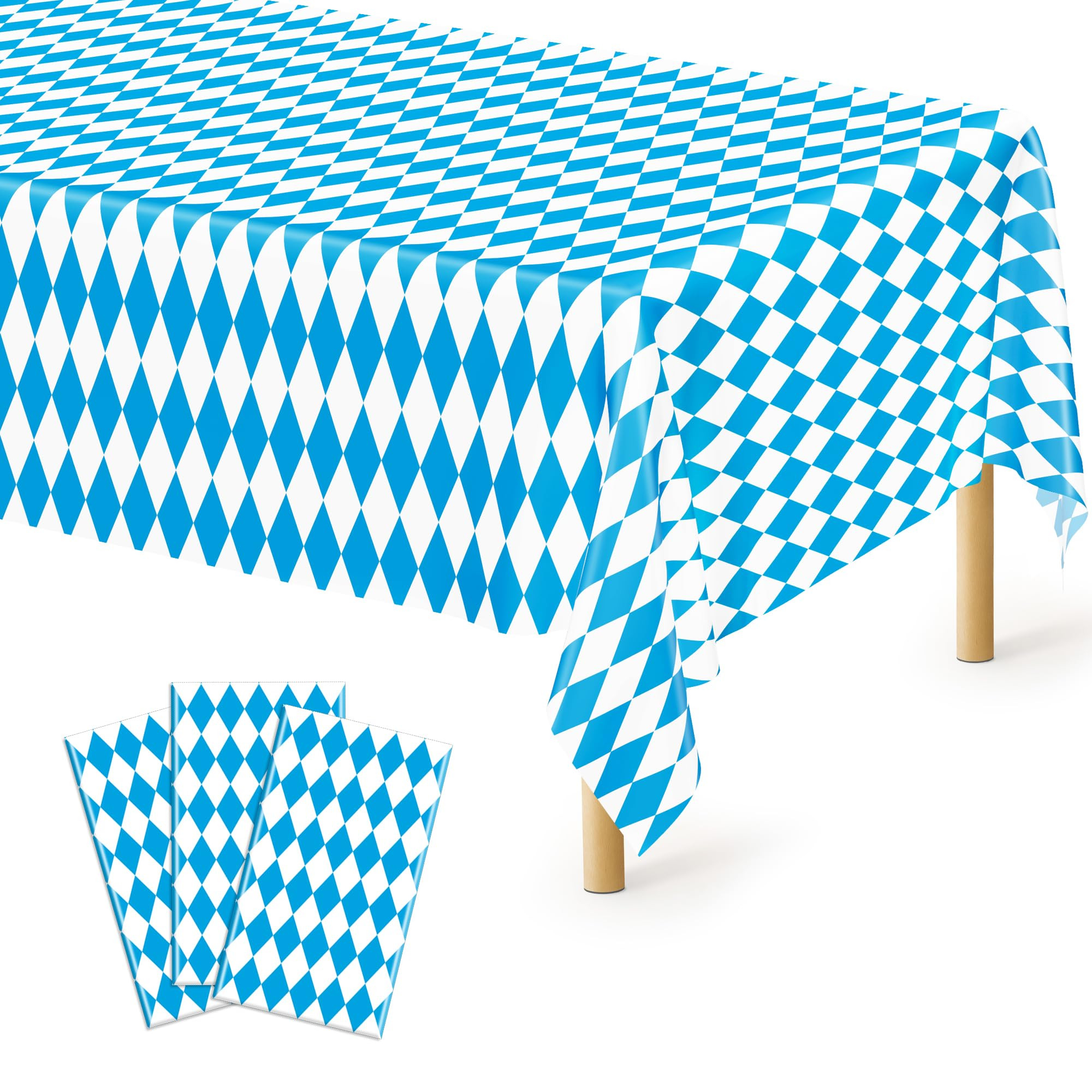 QZYL 3 PCS Oktoberfest Tablecover, 54 X 108 in Disposable Plastic Beer Festival Party Supplies, R... | Amazon (US)