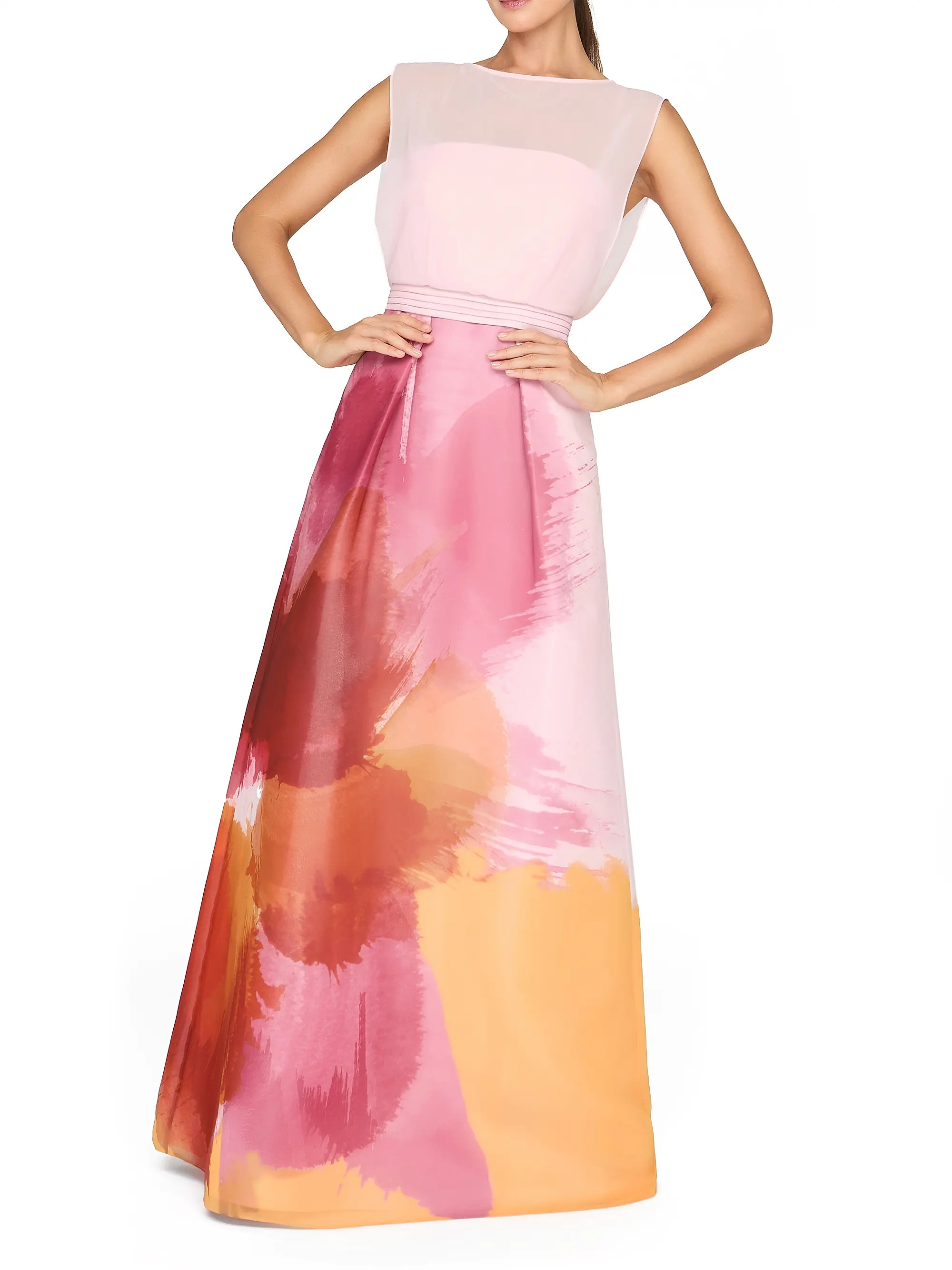 Tess Floral Chiffon Gown | Saks Fifth Avenue