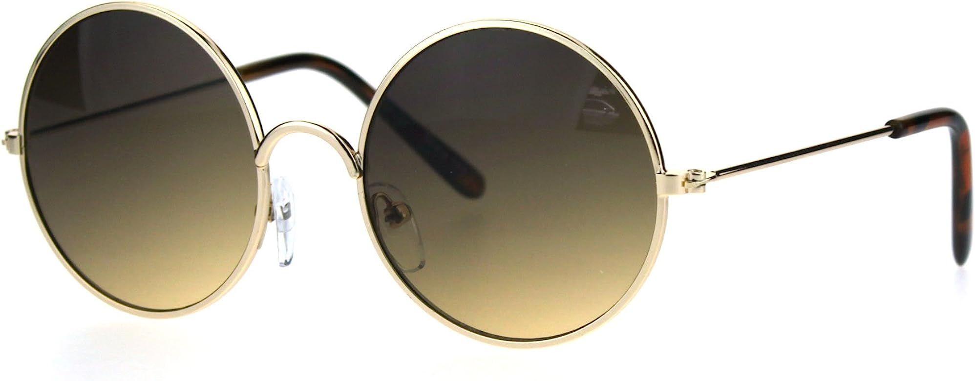 Kids Child Size Hippie Round Circle Lens Tie Dye Gradient Metal Sunglasses | Amazon (US)