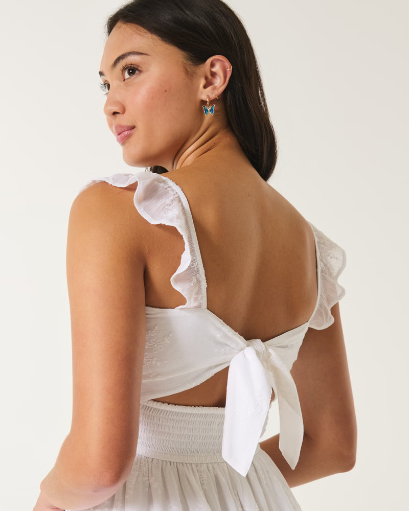 Hollister Saidie Chiffon Flutter Sleeve Mini Dress | Hollister (US)