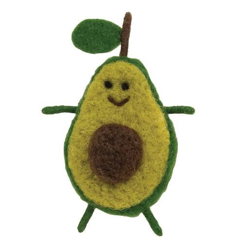 BreeBe - Smiling Avocado Felted Ornament - Green, Brown | Best Buy U.S.