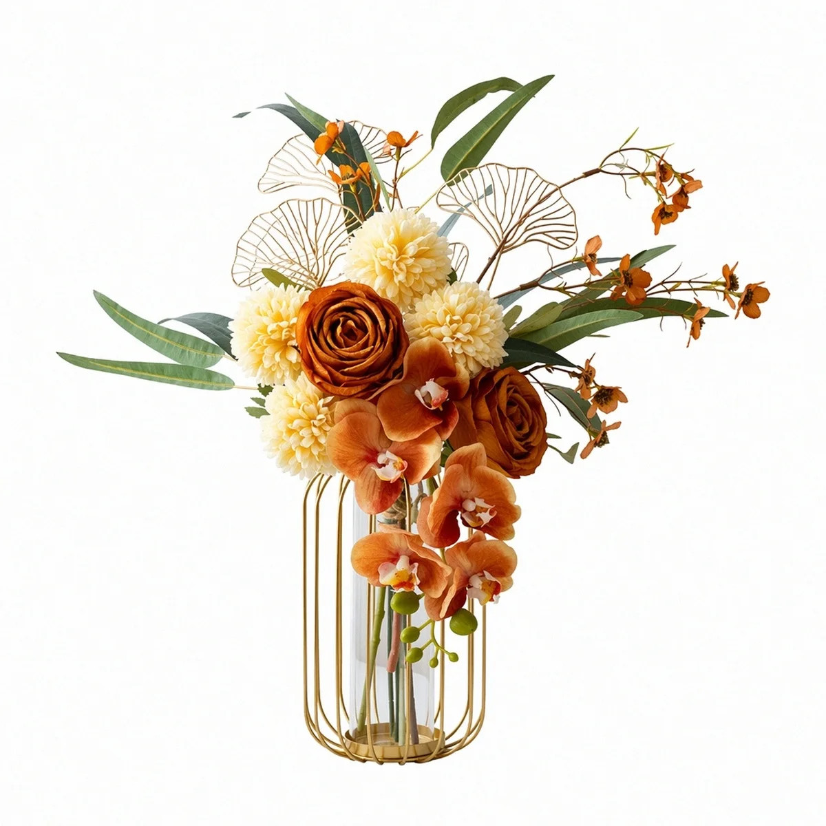 Fake Fall Flowers in Vase,Faux Flowers in Vase,Fall Floral Arrangement,Fall Centerpieces for Tabl... | Wayfair North America