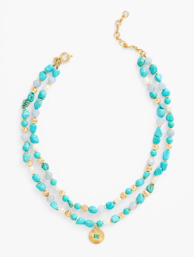 Turquoise Blue Layered Necklace | Talbots