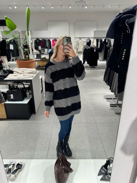 Mango Black Friday Sale! ! Perfect holiday sweater! It can be worn as a dress too! 

Gray and black stripped sweater (dress)’

Knitted braided stripes sweater, oversize jumper, casual striped sweater 



#LTKCyberWeek #LTKfindsunder100 #LTKstyletip