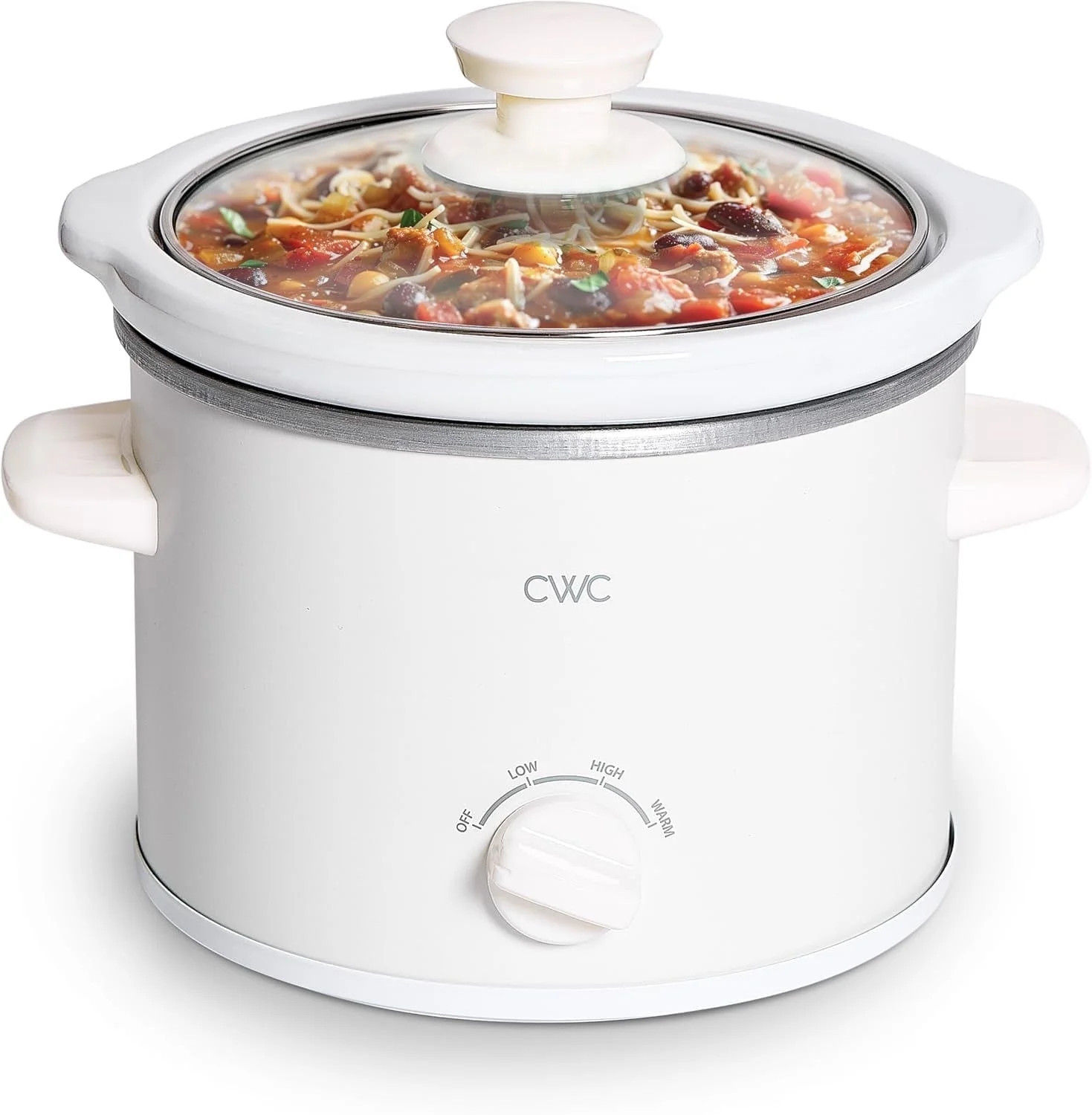 COOK WITH COLOR Slow Cooker, Crock Pot, 2-Quart Removable Stoneware Mini Crock Pot, Cream | Walmart (US)