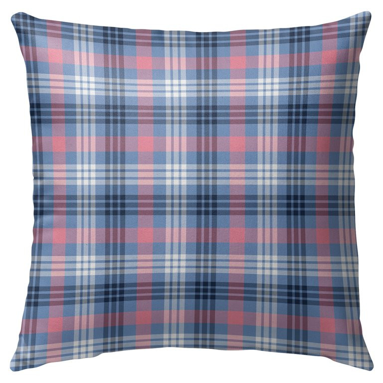 Kavka Designs Blue Plaid Outdoor Pillow | Walmart (US)