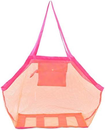 PRIME LINE RETAIL Mesh Toys Bag, Large Beach Tote, Reusable & Foldable with Pouch, Durable Washab... | Amazon (US)