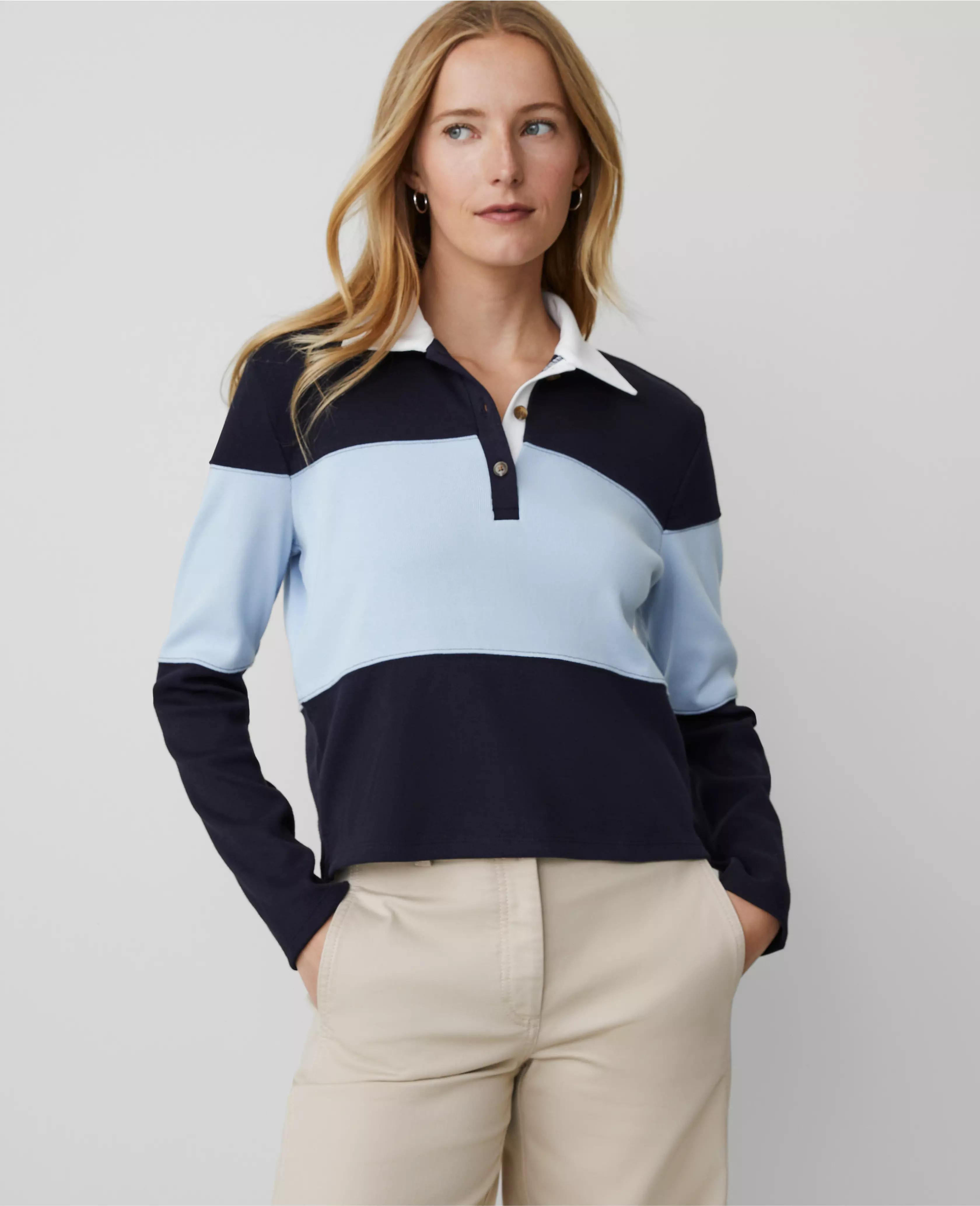 Weekend Collection Cropped Polo Shirt | Ann Taylor