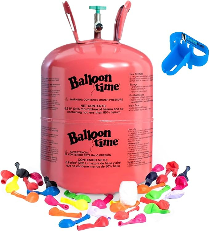 Helium Tank for Balloons At Home, 14.9 Cu Ft Helium Balloon Pump Kit with 50 Assorted Latex Ballo... | Amazon (US)