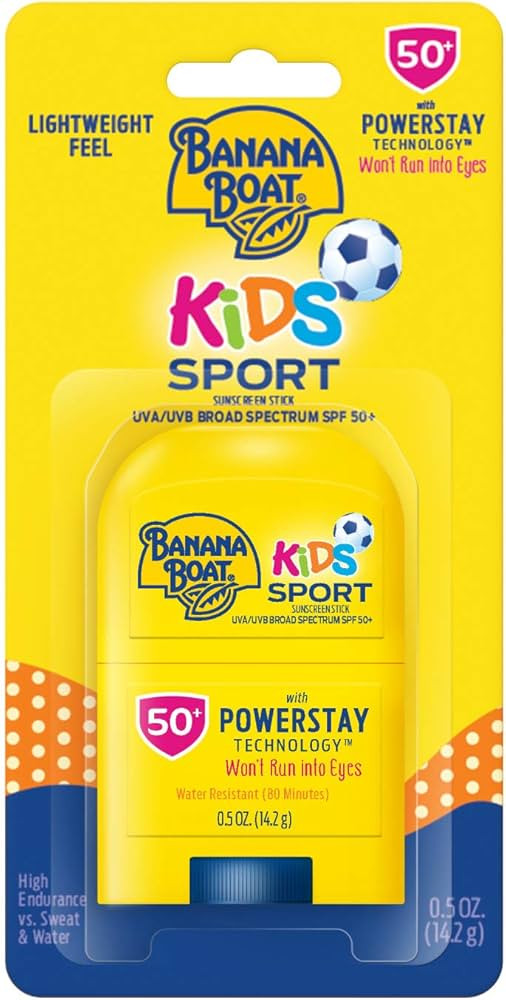 Banana Boat Kids Sport Sunscreen Stick, Sting-Free, Tear-Free, Broad Spectrum, SPF 50, 0.5oz. | Amazon (US)
