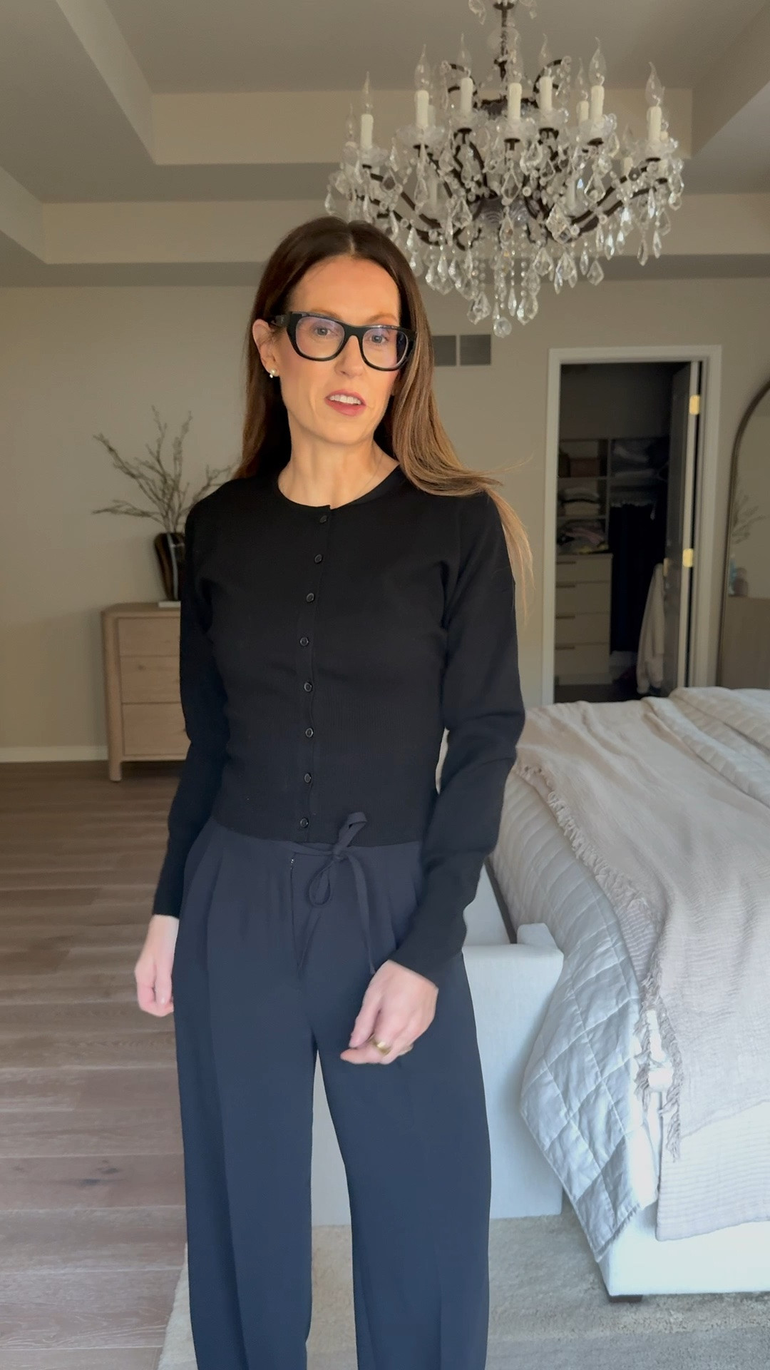 Corporate office outfit. All black always looks out together and even if it is just a cardigan and pants.

#LTKootd #LTKgrwm #LTKdayinmylife