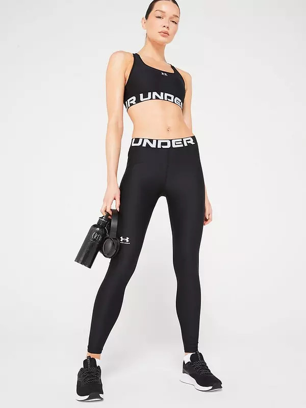 UNDER ARMOUR Womens Training Heat Gear Authentics Legging - Black/White | Very (UK)
