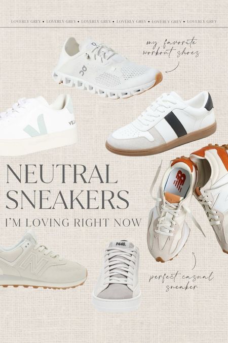 Loverly Grey neutral sneaker favorites. I love the Veja sneakers, I even brought them to Tokyo with me. I love my On Cloud running shoes for working out! 

#LTKshoecrush #LTKstyletip #LTKSeasonal