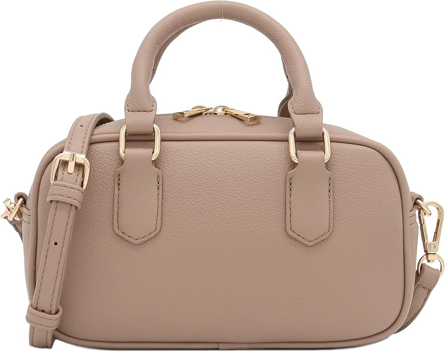 FashionPuzzle Mini PU Leather Satchel Purse Top Handle Crossbody Bag | Amazon (US)