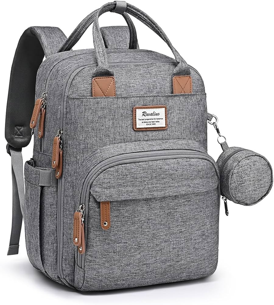 RUVALINO Diaper Bag Backpack-Multifunction Travel Baby Diaper Bag with Changing Pad, Insulated Bo... | Amazon (US)