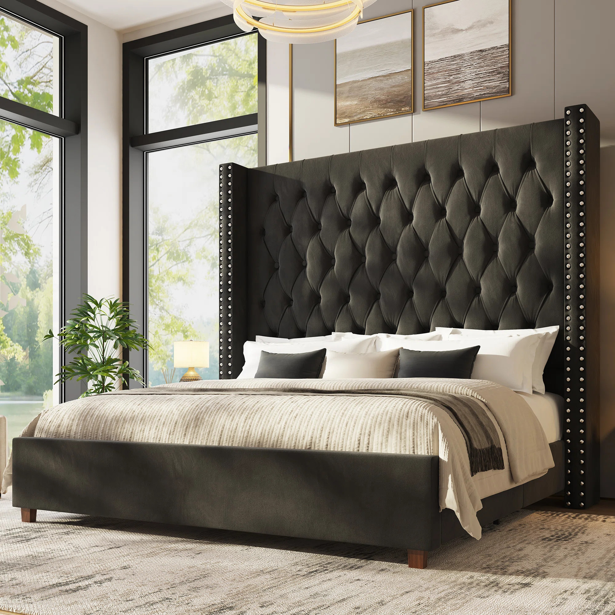 Duluth Upholstered Wingback Bed | Wayfair North America