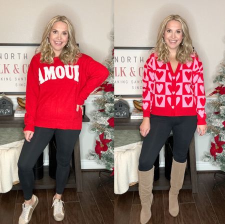 Two must-have Valentine’s Day sweaters from Target that are under $33! I’m wearing a size medium in both at 3 weeks postpartum. 

Winter outfit, Valentine’s Day, Target style, boots, sneakers

#LTKstyletip #LTKSeasonal #LTKfindsunder50