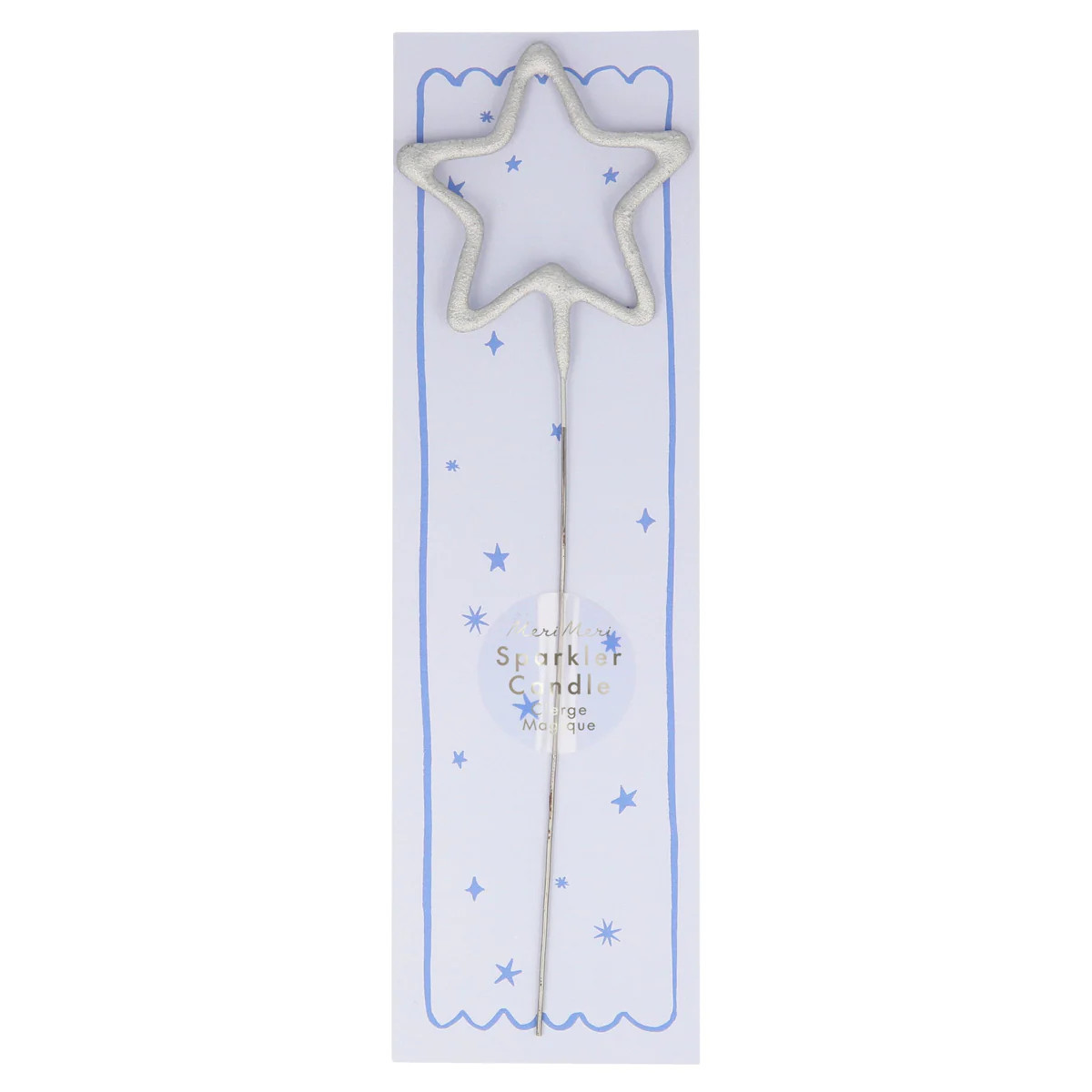 Silver Sparkler Star Candle | Meri Meri