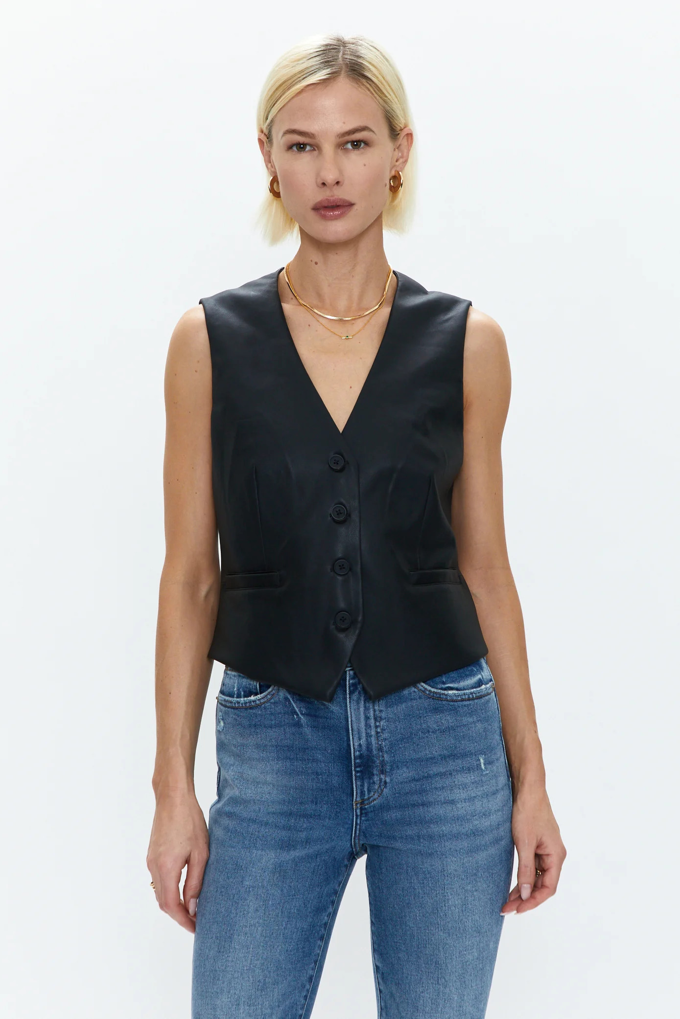 Vero Fitted Vest - Slate Black | Pistola Denim