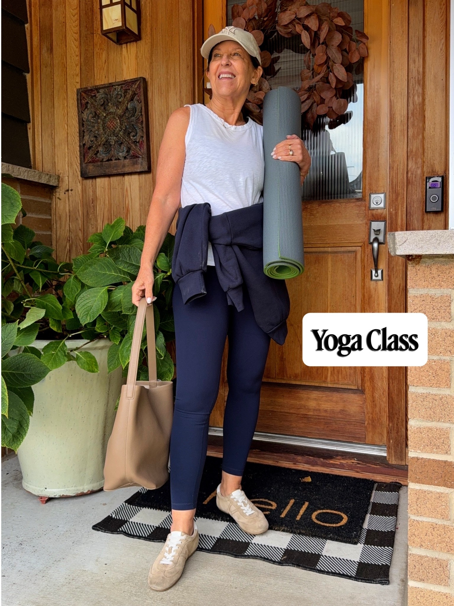 ✔️workout
Love the sneakers. Cute & comfy.  Fit tts. If you live in a rainy climate, I suggest Scotchgarging them.  Test a spot by the heel first to make sure you like the color. Quince bag is so cute for fall.

#LTKActive #LTKOver40 #LTKSeasonal