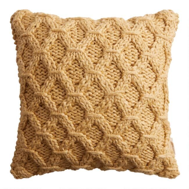 Cable Sweater Knit Throw Pillow | World Market