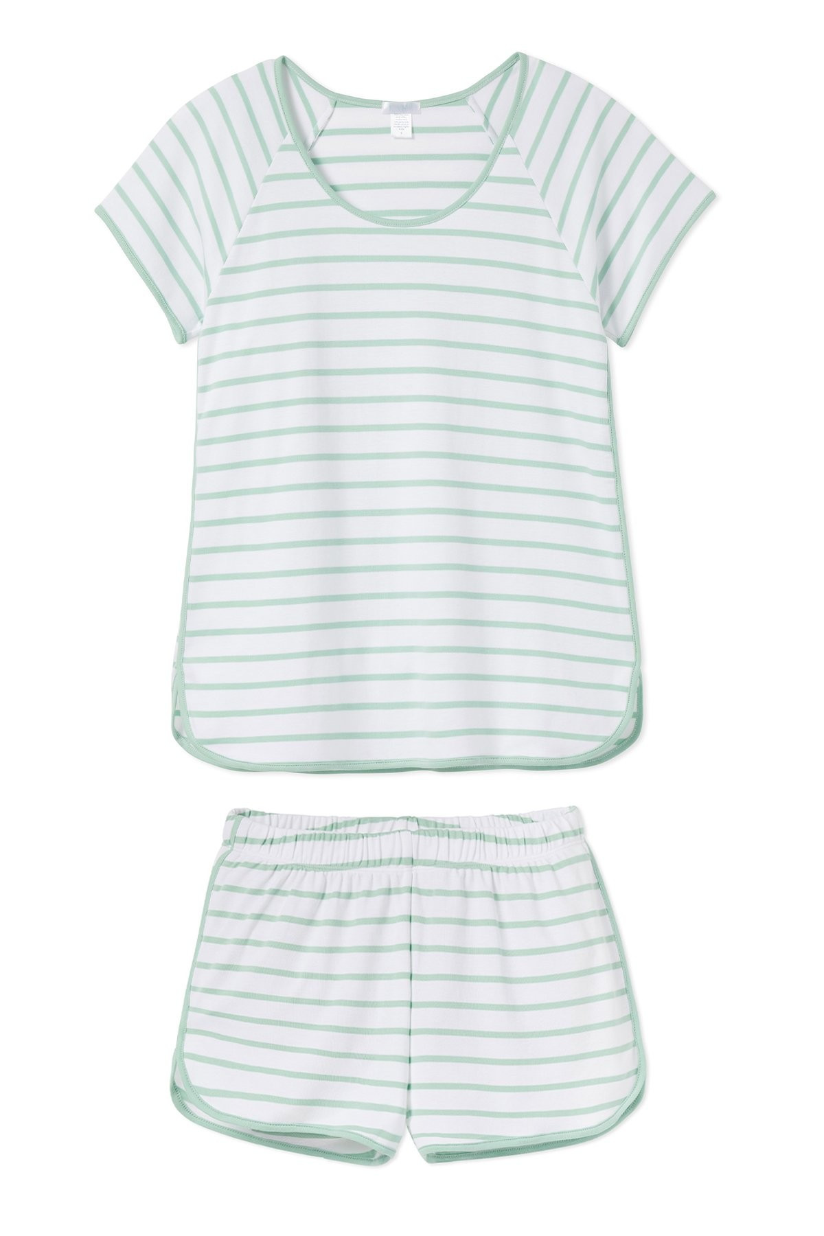 Pima Shorts Set in Spring Green | LAKE Pajamas
