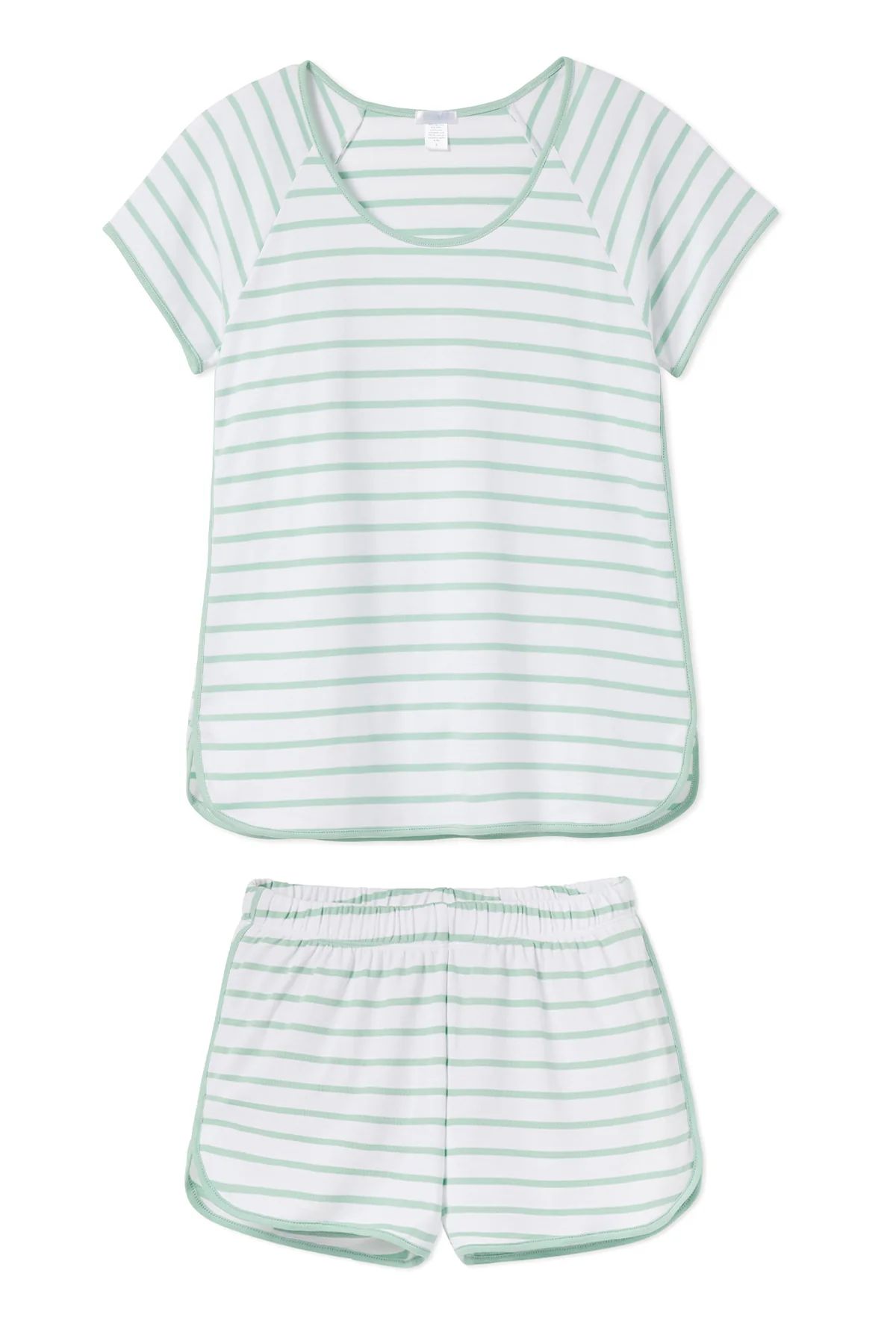 Pima Shorts Set in Spring Green | LAKE Pajamas