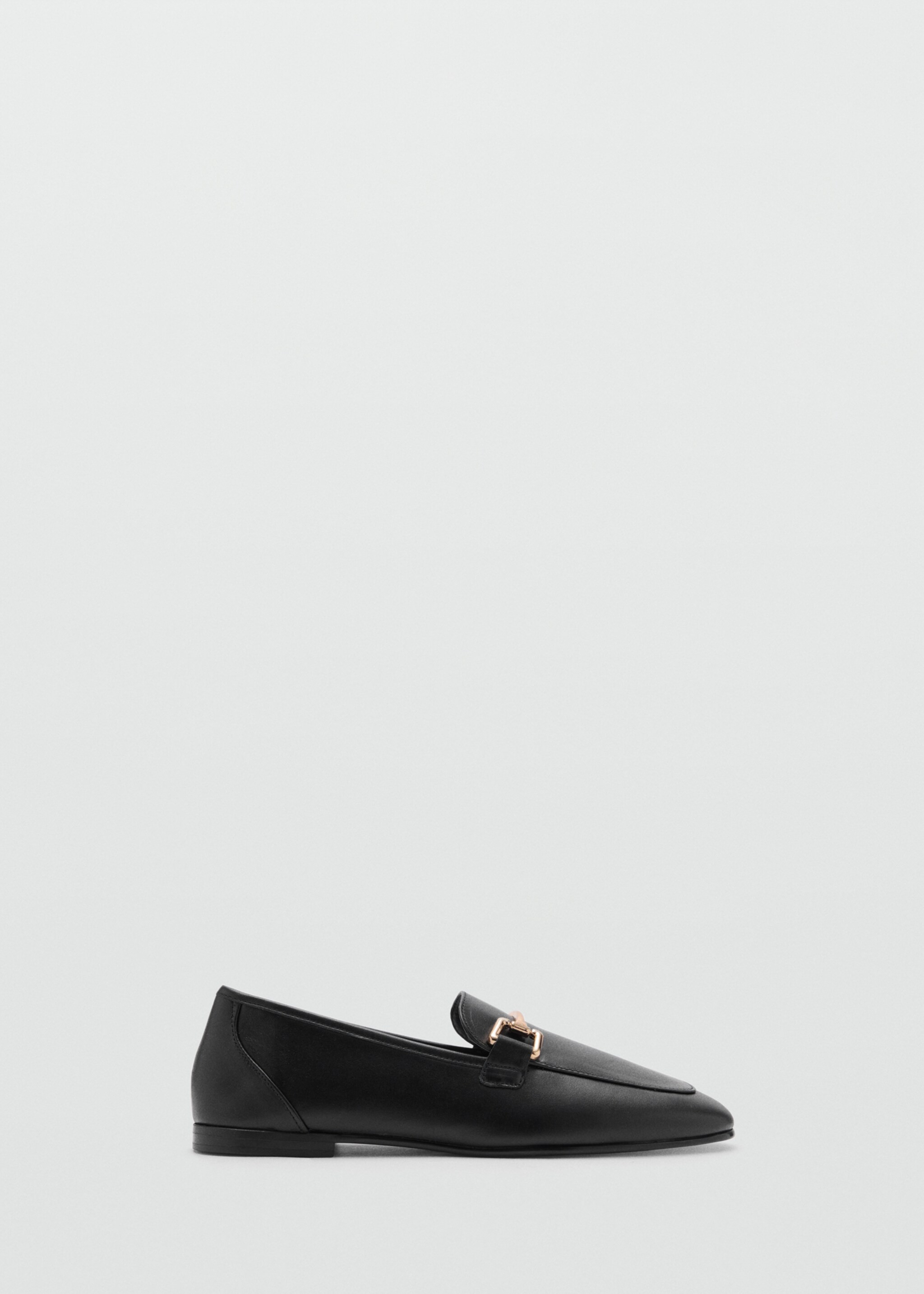 Leder-Mokassin mit Metall-Detail | Mango EU