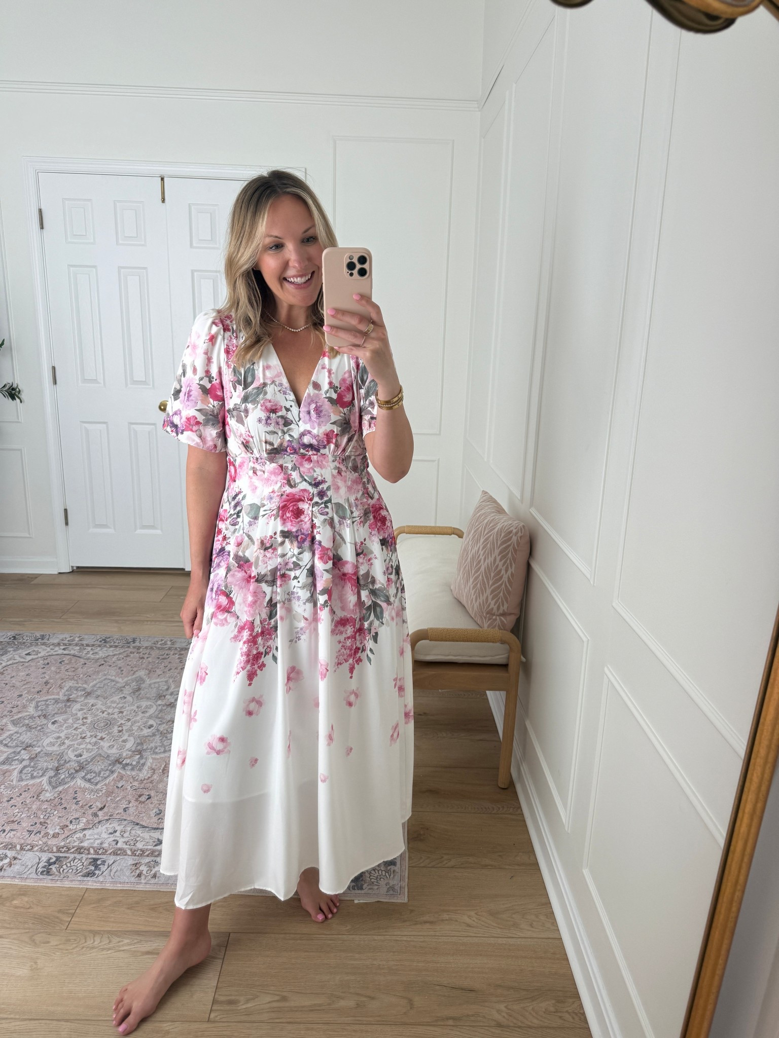Floral spring dress - wearing a med 
