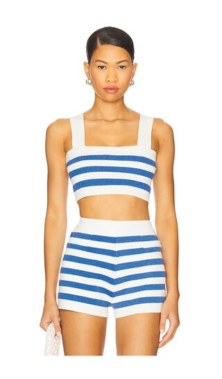 Posse Ari Crop Top in Blue. - size XS | Revolve Clothing (Global)