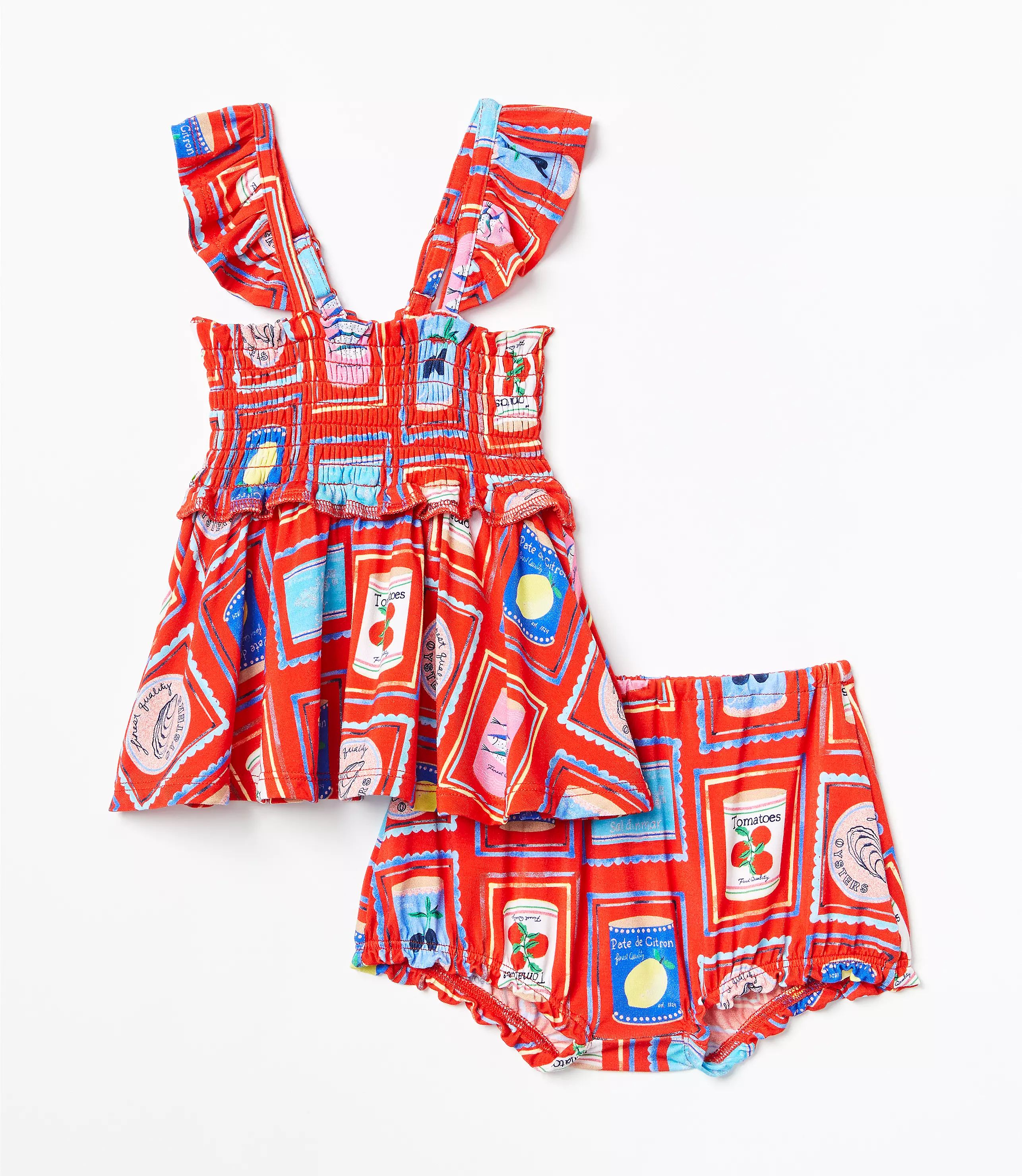 Posh Peanut x LOFT Smocked Babydoll Bummie Set | LOFT