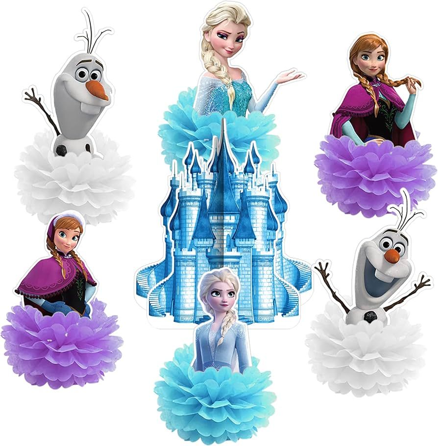 Frozen Honeycomb Centerpieces Table Decorations, Snow Princess Birthday Party Supplies, Frozen Pa... | Amazon (US)