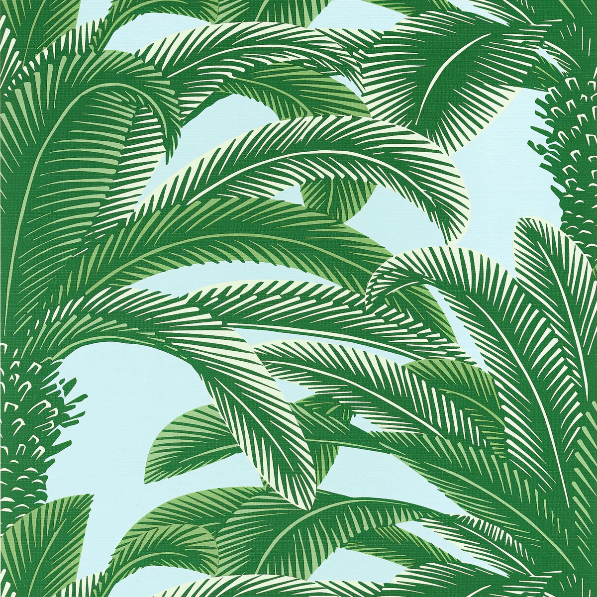 Thibaut Queen Palm Green And Blue Wallpaper | DecoratorsBest
