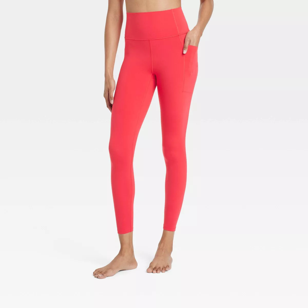 Women's Everyday Soft Ultra High-Rise Pocketed 7/8 Leggings - All In Motion™ Red M | Target