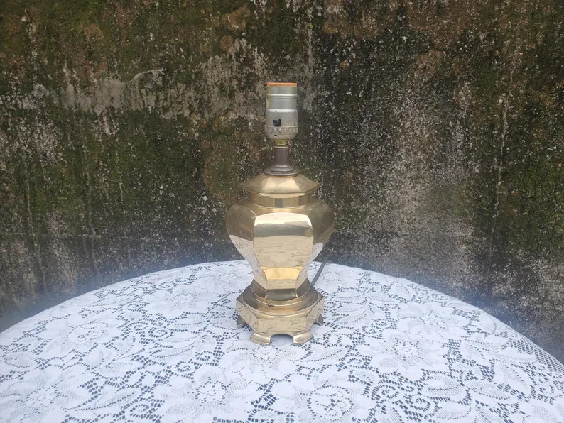 Vintage Petite Brass Ginger Jar Accent Table Lamp - Etsy | Etsy (US)
