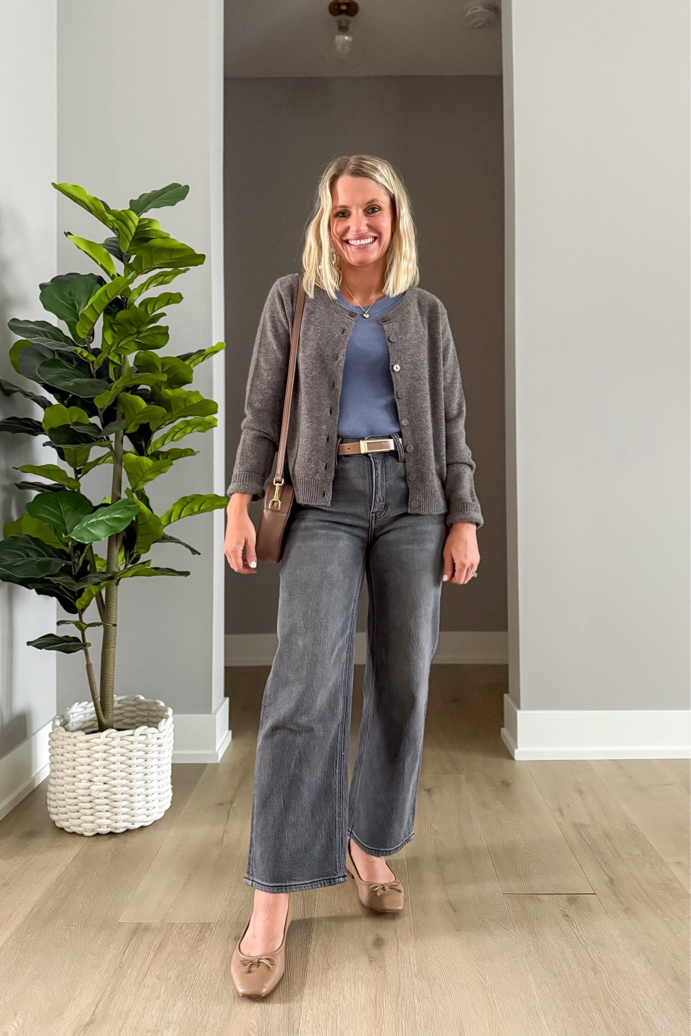 Early fall outfit from @Quince! 
Cardigan- small
Jeans- 25/extra short
Tanks- small

#LTKOver40 #LTKPetite #LTKSeasonal