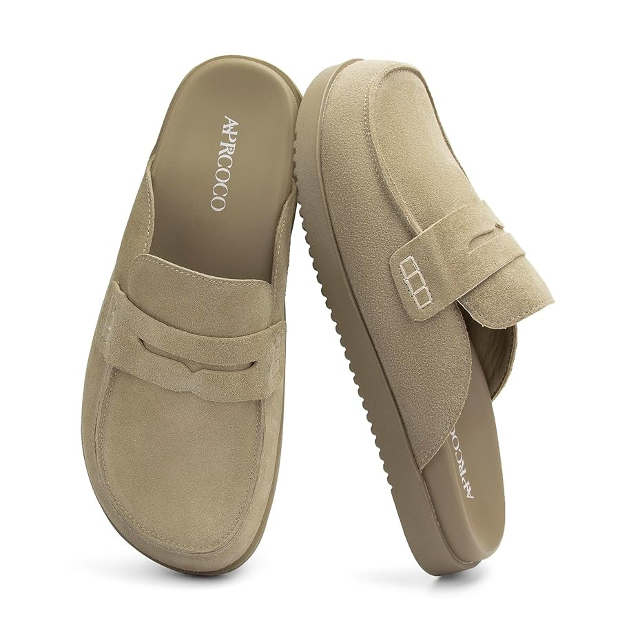 Womens Suede Clogs Non-Slip Platform Mules & Clogs for Women Comfort Slippers with Arch Support | Amazon (US)