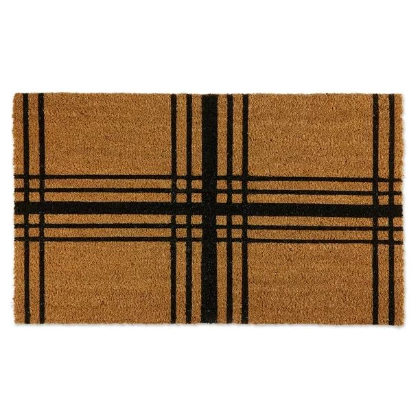 DII Black Farmhouse Plaid Coir Doormat, 18x30" - Walmart.com | Walmart (US)