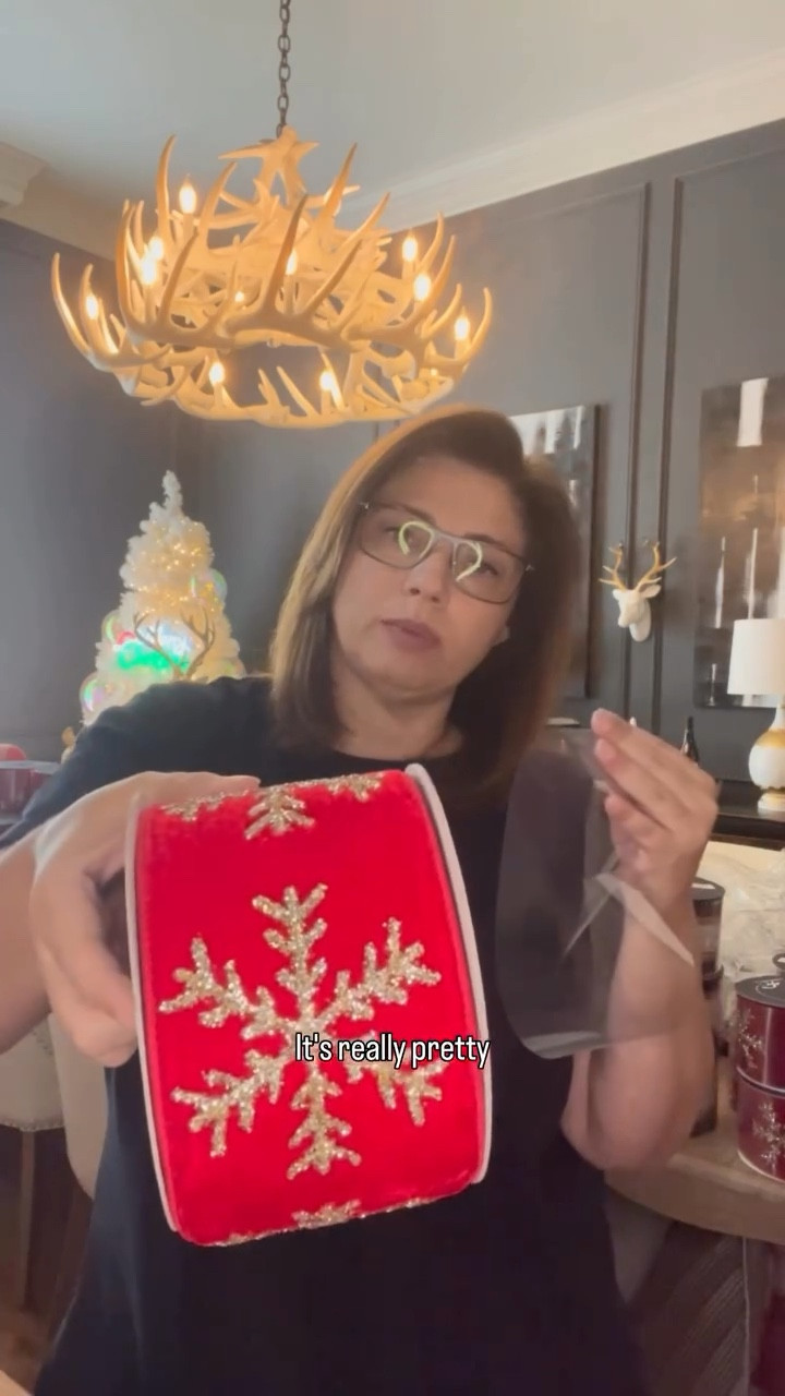 Comment “Decor” for a link to this very popular 4’ red velvet glitter snowflake ribbon and all of the Christmas decor for 2025.  Find this gorgeous ribbon and others under Ribbon, of course.

This is one of my most popular ribbons and I always sell out of it.  So, if you want it, better grab it now!

It is stunning!  If you want to see it in action in a design, you can find it on my Red Snowflake tree.

Comment “Designs” and I’ll send you a link to this design.

Happy Decorating!

Tara

#Christmas #christmasdecor #christmasdecorating #holiday #holidaydecor #christmastree #christmasdecorations #christmastreedecorating #holidays #holidaydecorating #holidayseason #ribbon #glitter #snowflake #decor

#LTKHoliday #LTKHome #LTKSeasonal