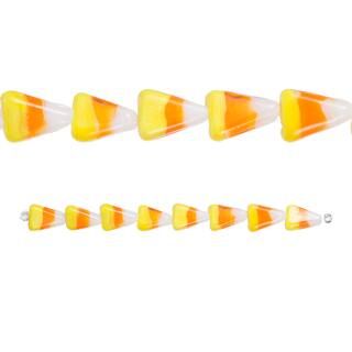 Yellow, Orange & White Candy Corn Glass Beads, 15mm by Bead Landing™ | Michaels Stores