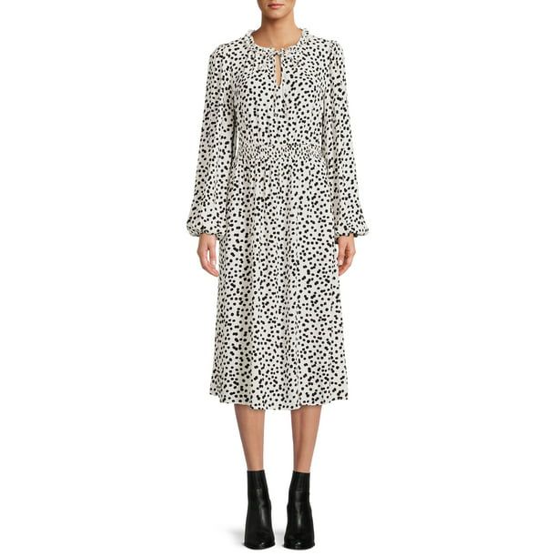 The Get Women's Poet Sleeve Midi Dress - Walmart.com | Walmart (US)