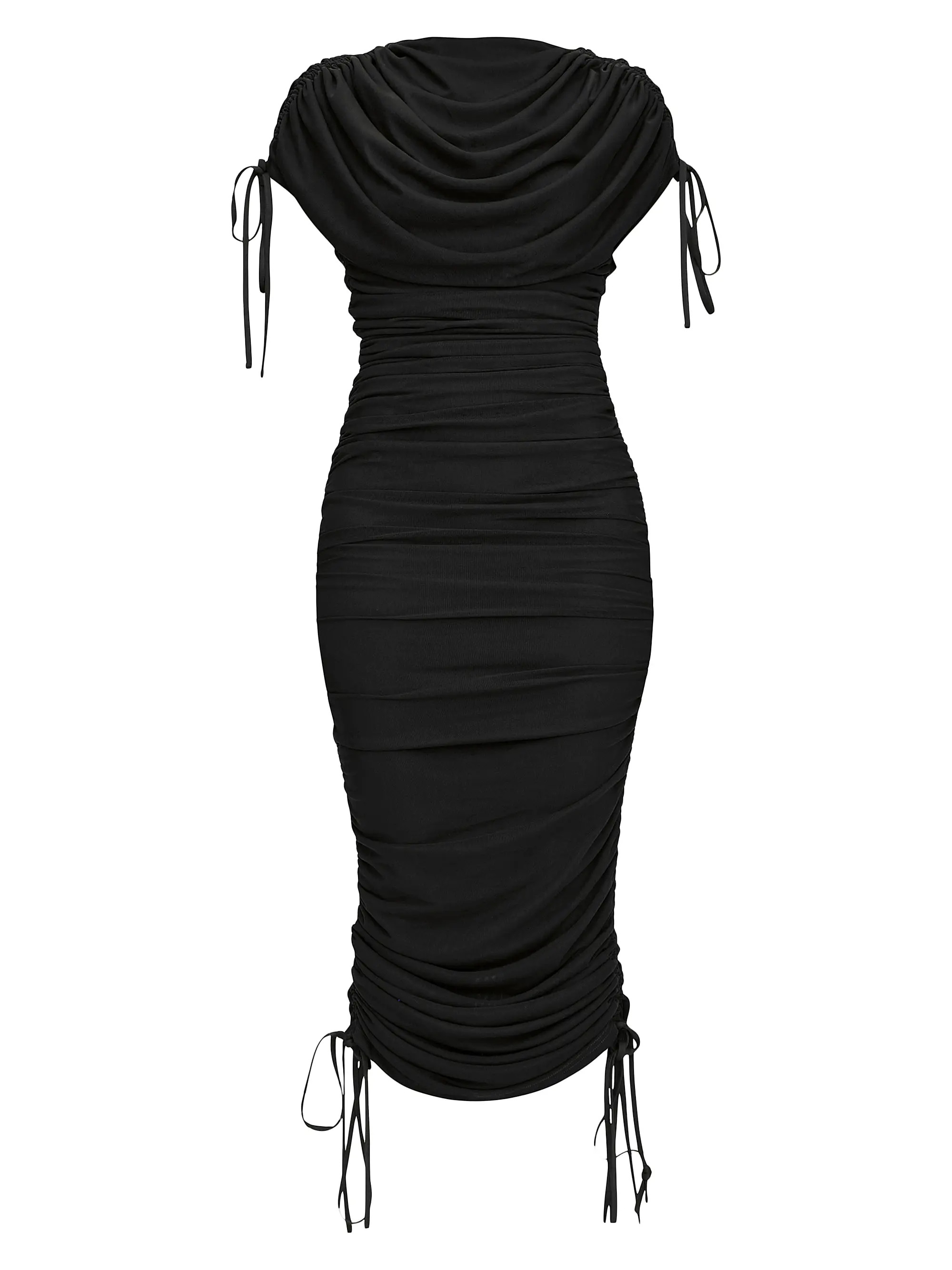 Andrea Iyamah Ratu Ruched Mesh Midi-Dress | Saks Fifth Avenue | Saks Fifth Avenue